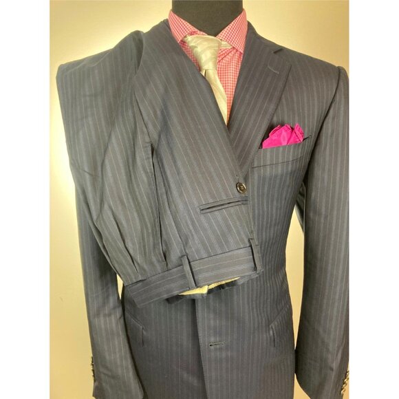 $4750.00 Ermenegildo ZEGNA ***15milmil15*** Pinstriped Suit 44 L e54